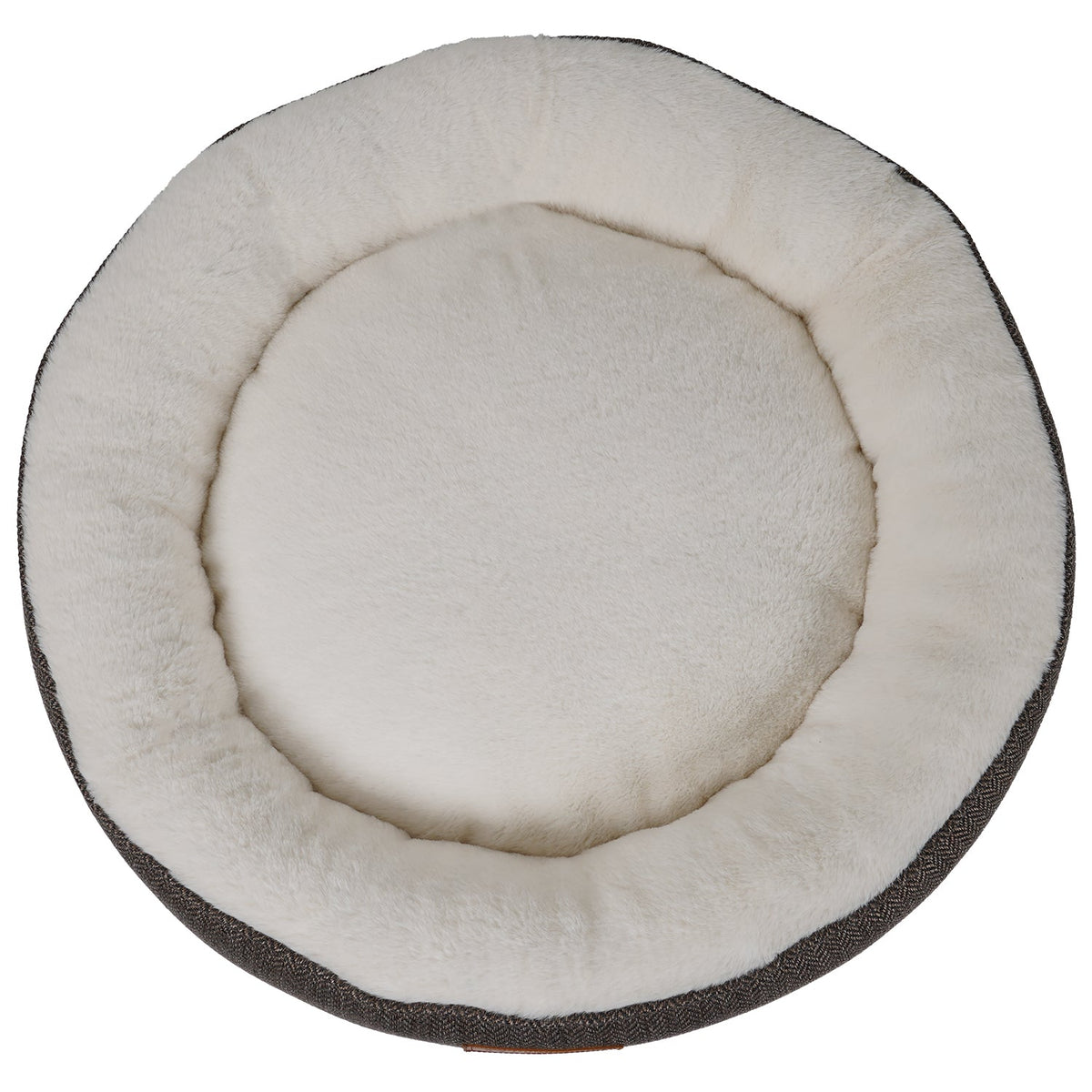The Lincoln — Luxury Tweed Calming Donut Dog Bed